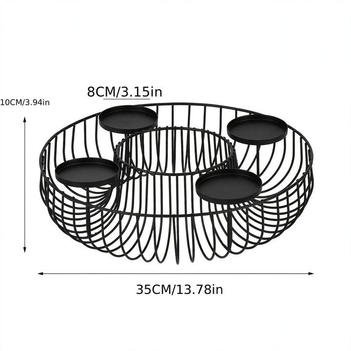 Decorative candle holder made of iron for festive occasions