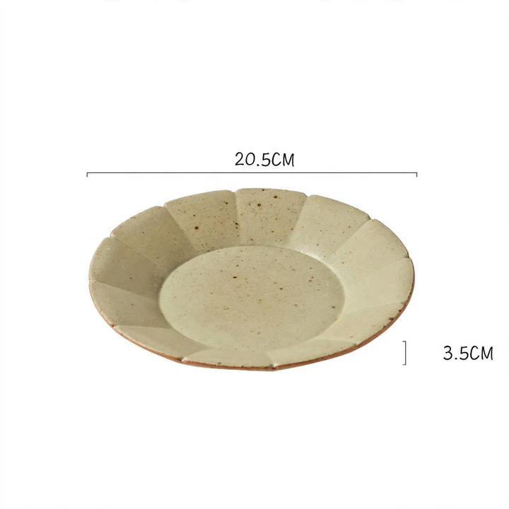 Ceramic plate, rectangular, Japanese style