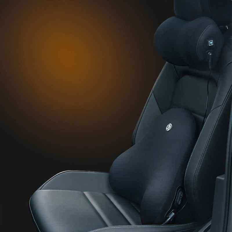 Car cushion and lumbar support with massage function