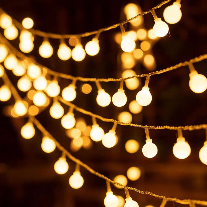 LED string lights for indoor and outdoor use