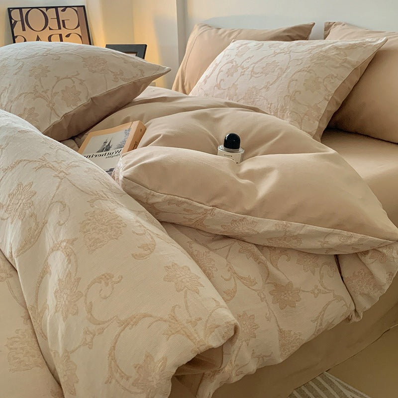 4-piece bedding set made of brushed cotton