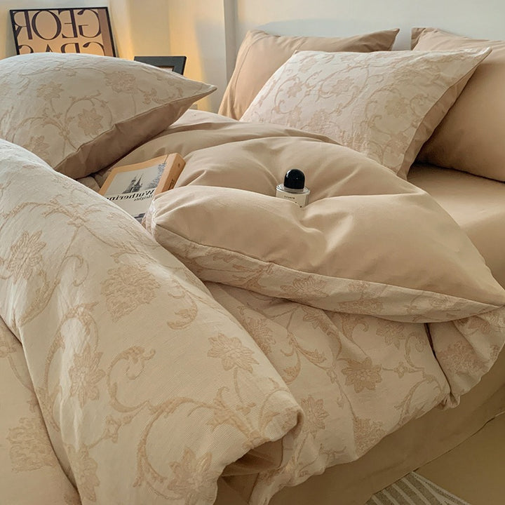 4-piece bedding set made of brushed cotton