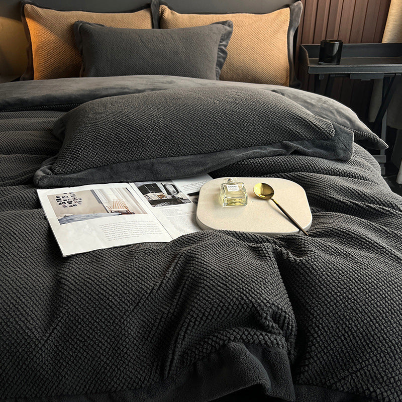 Bedding set, 4-piece, milk fiber, extra warm