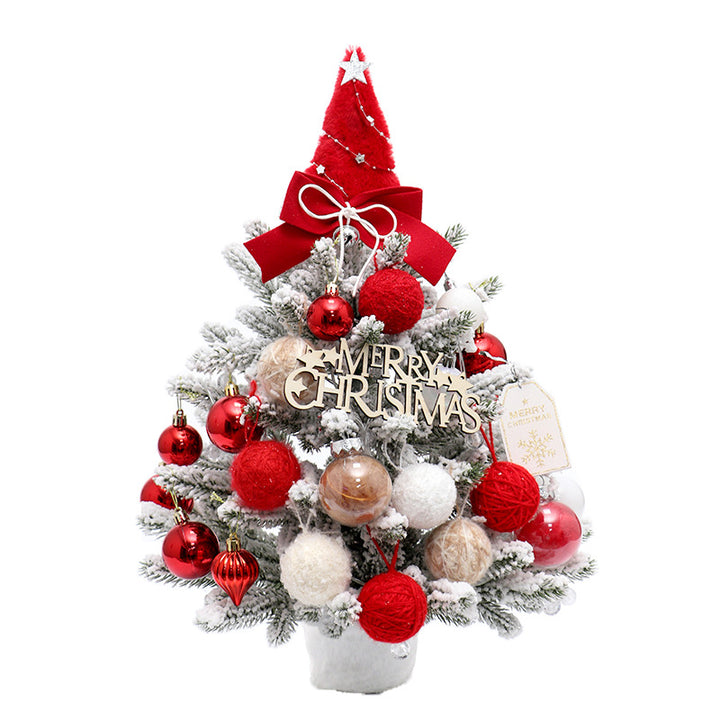 Mini Christmas tree with snow effect