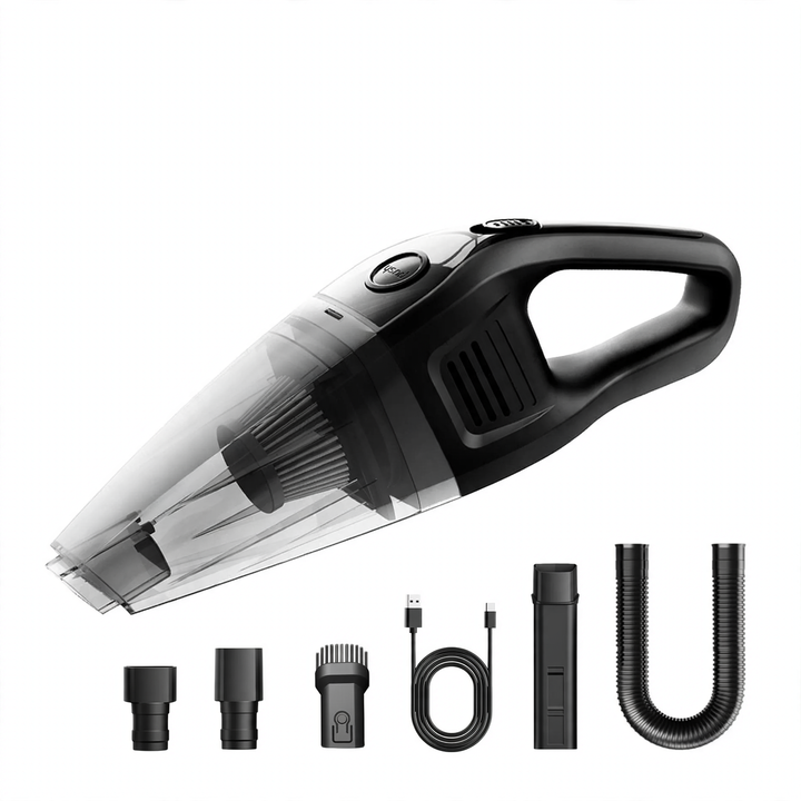 Portable car vacuum cleaner with battery