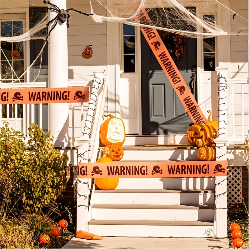 BowLift | Halloween Warning Tape Plastic Skull Banner