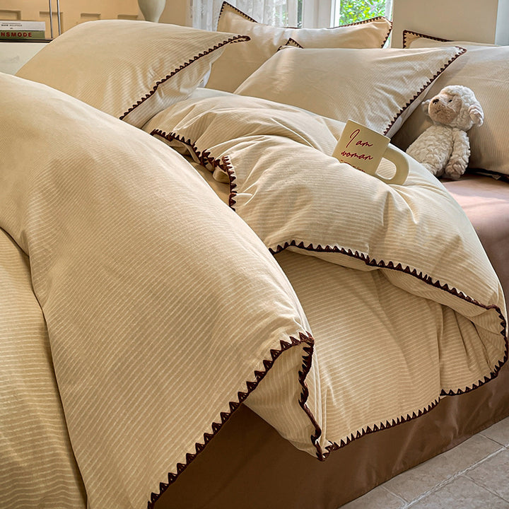 4-piece cotton bedding set, winter version