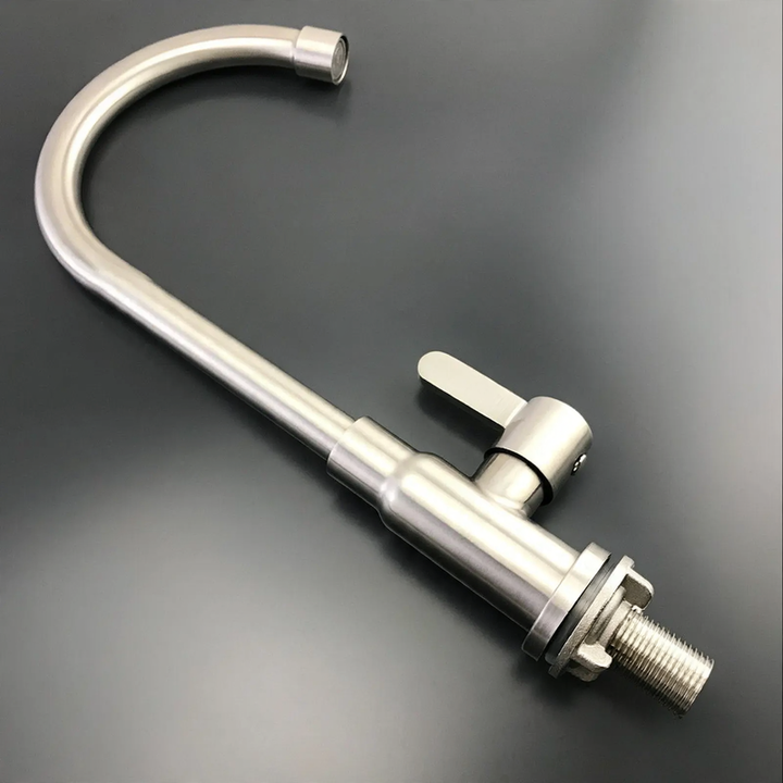 Stainless steel kitchen faucet, mixing or cold water