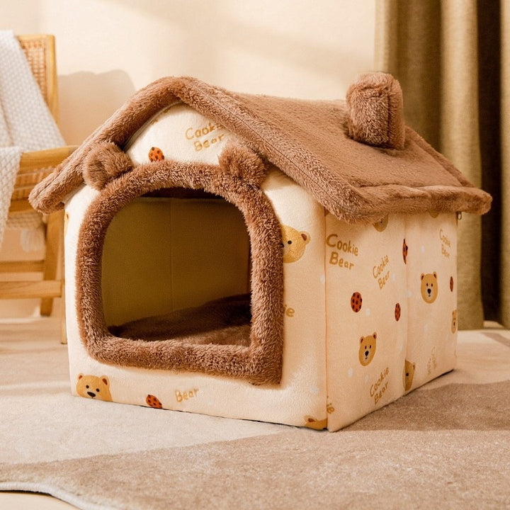 Insulated pet house with removable cover
