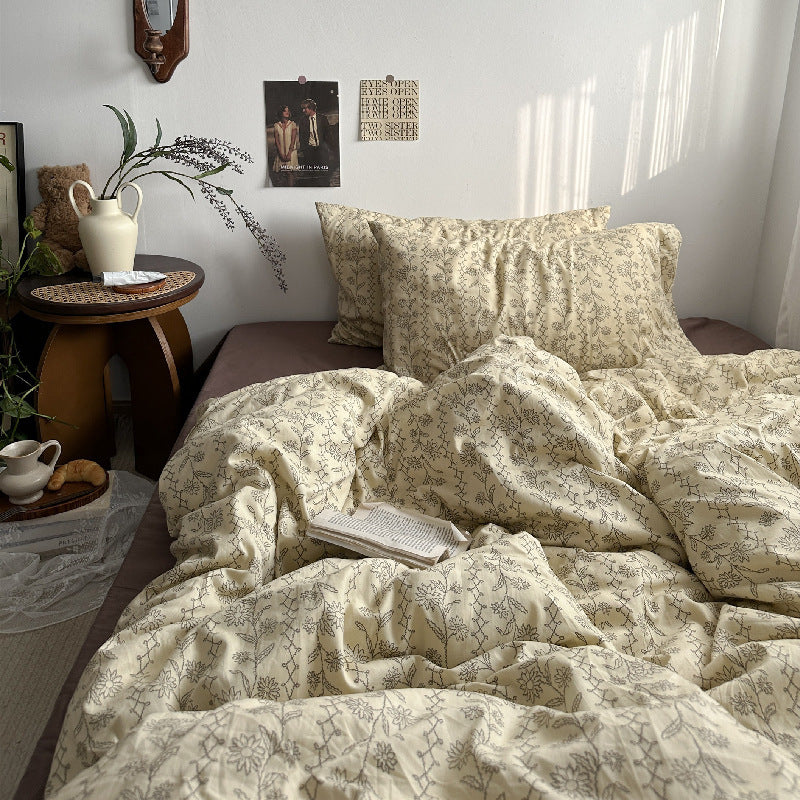 Cotton bedding set, vintage design
