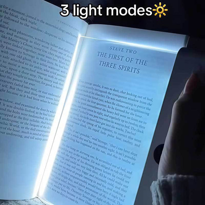 Ultrathin LED reading light in bookmark design