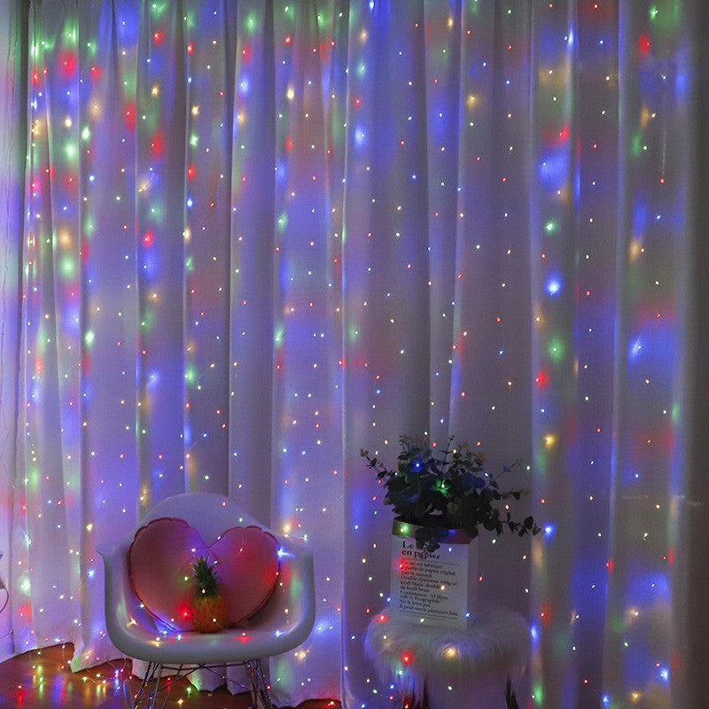LED Curtain String Lights with USB, Remote Control and Hooks