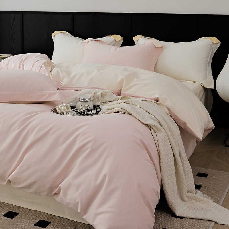 Cotton bedding set, brushed, 4-piece