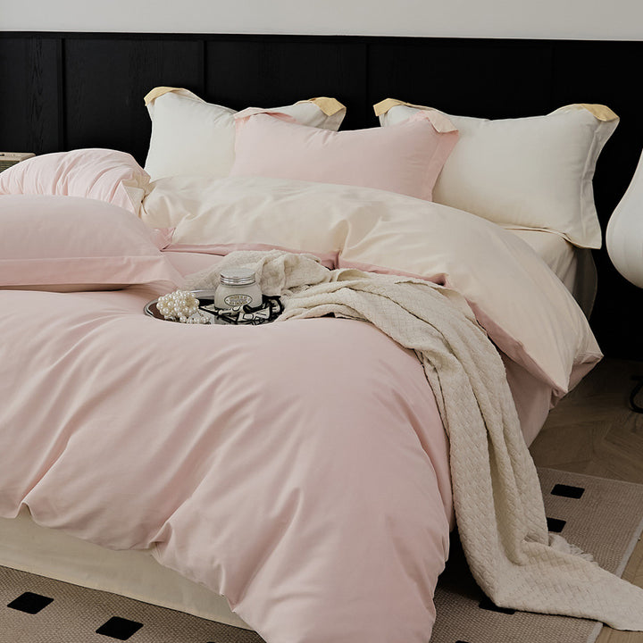 Cotton bedding set, brushed, 4-piece