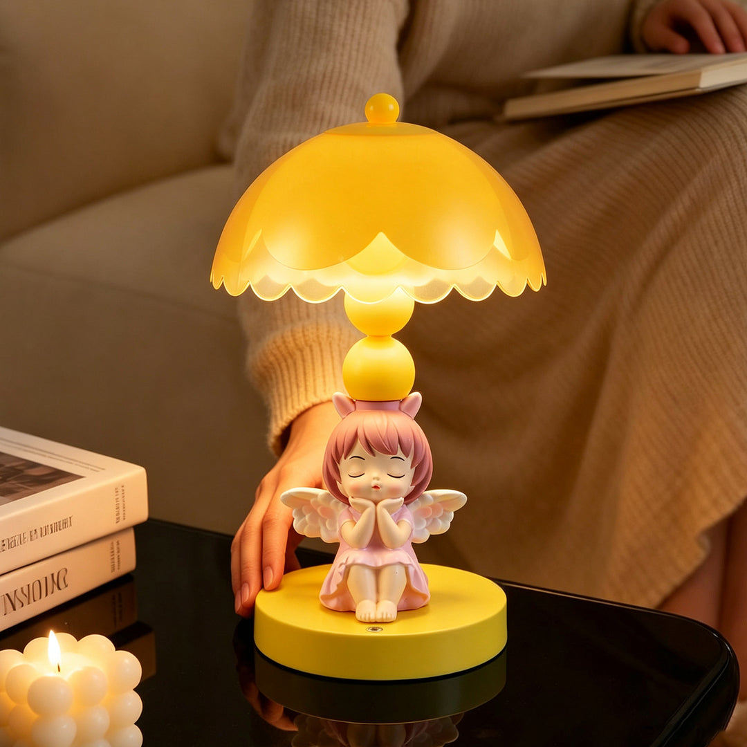 Engel table lamp with color change