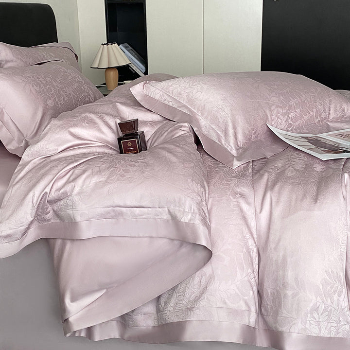 4-piece bedding set, 120 cotton, jacquard weave