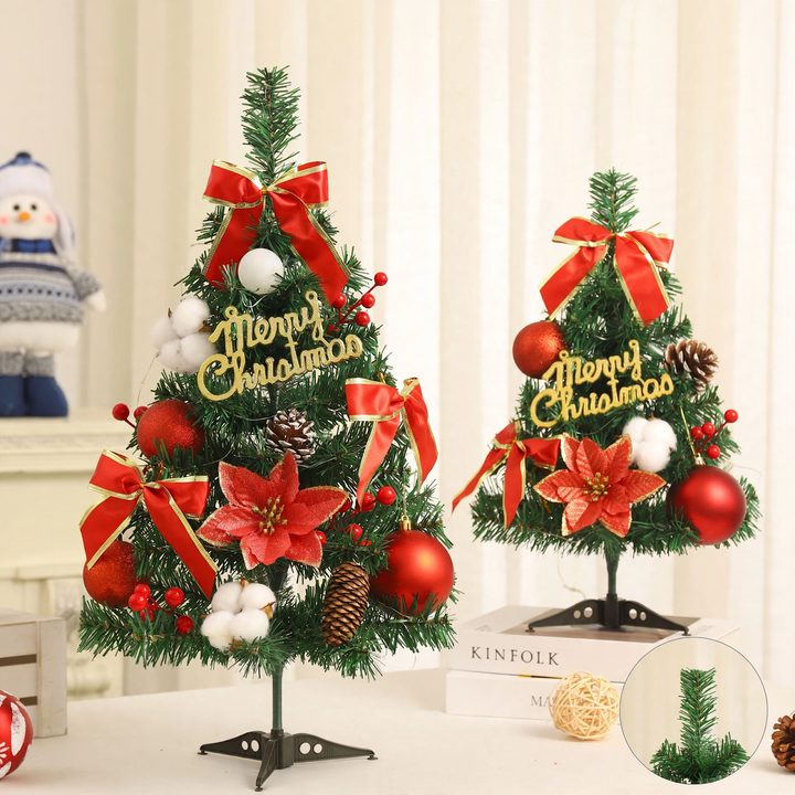 Mini Christmas tree, PVC, 60 cm, with lighting
