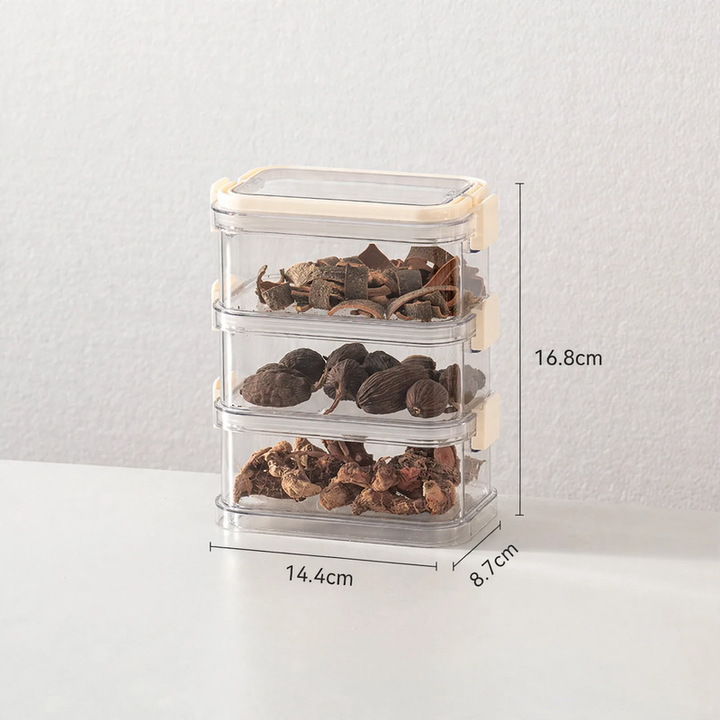 Stackable spice box with handle, 301–500 ml