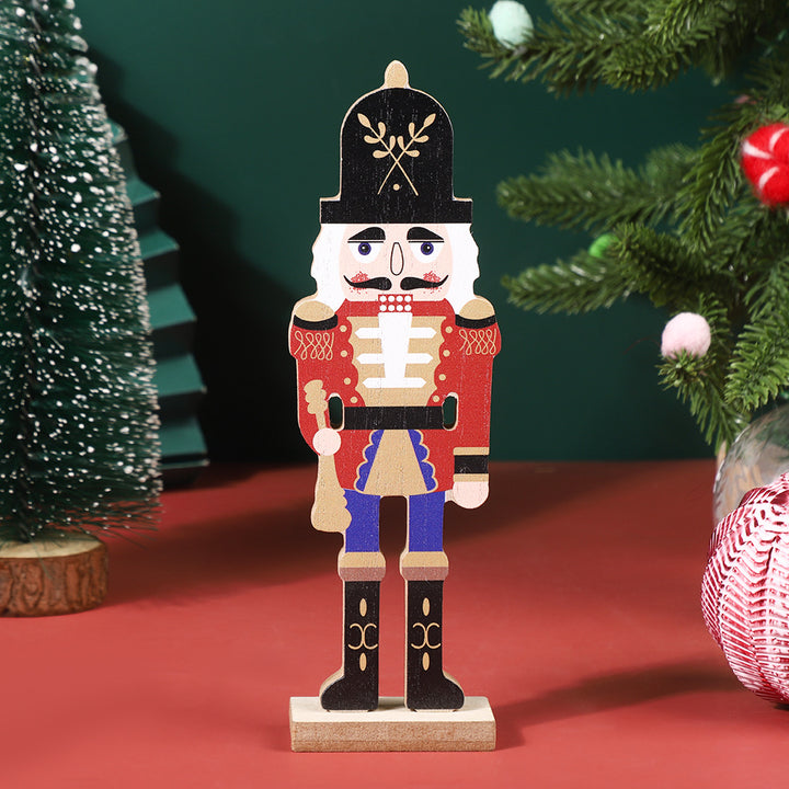 Decorative nutcracker figure made of beech wood