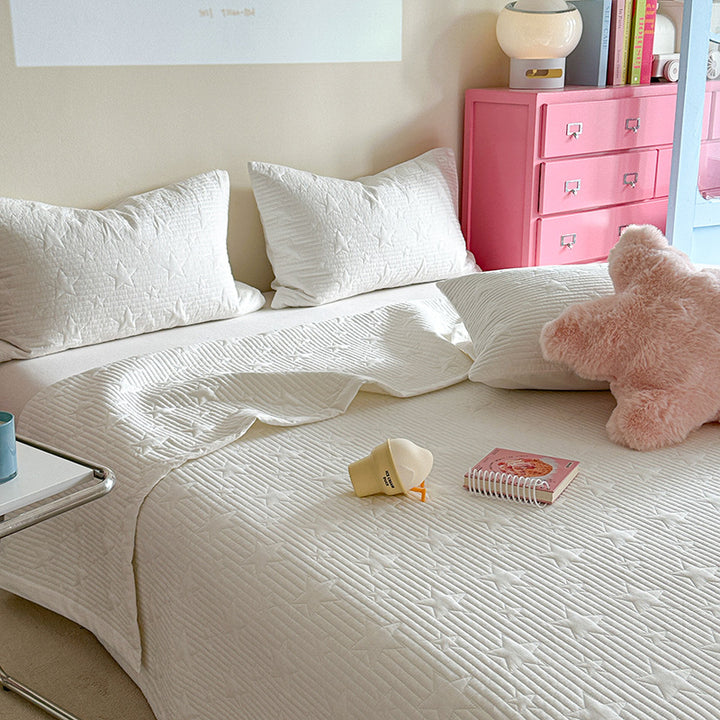 Cotton bedspread 3-piece, quilted