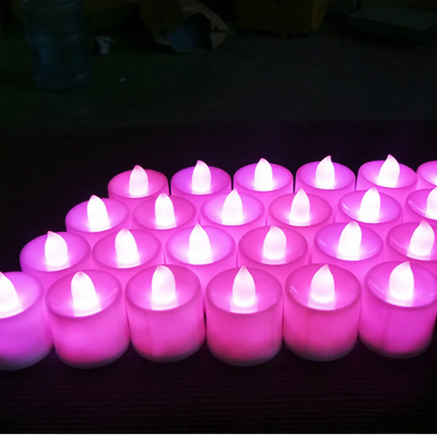 LED decorative candle made of PP, various light effects