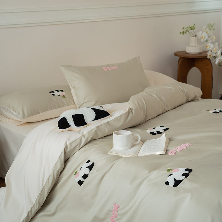 Cotton bedding set, 100, cartoon pattern, four pieces