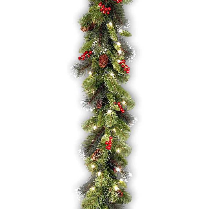 Christmas wreath and garland for festive wall decoration