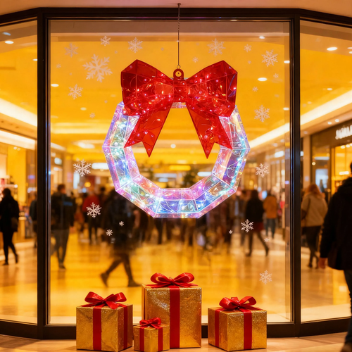LED Christmas Wreath with Color Change