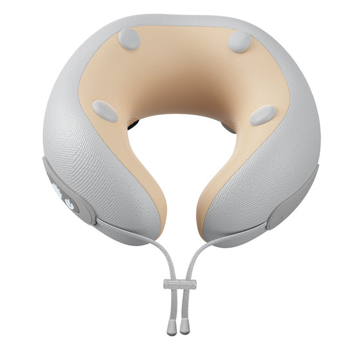 U-shaped neck massage pillow with 8-point vibration