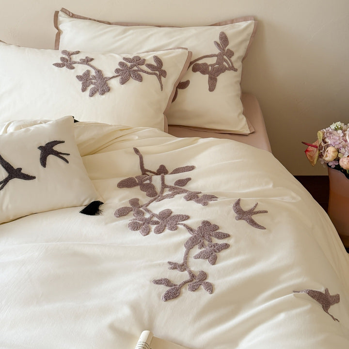 Bedding set made of 100 long-staple cotton, brushed