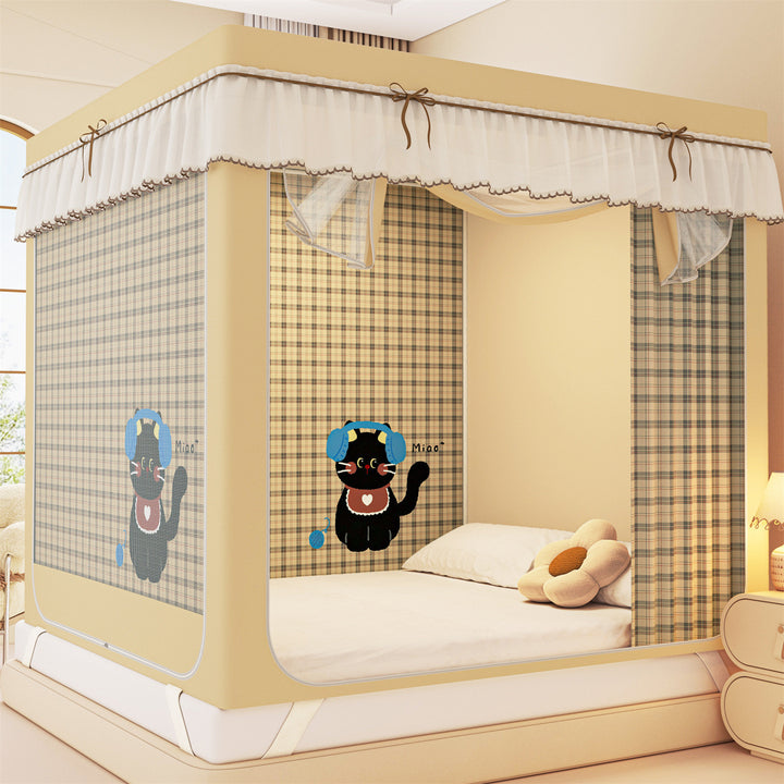 Mosquito net bed canopy with steel frame