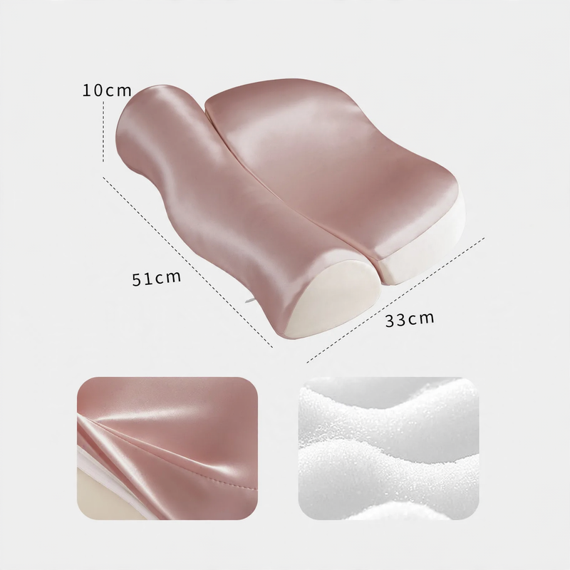 Neck support pillow made of memory foam, B-shape