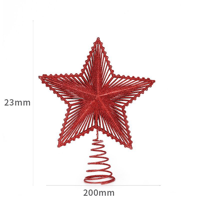 Christmas tree top star, plastic with glitter