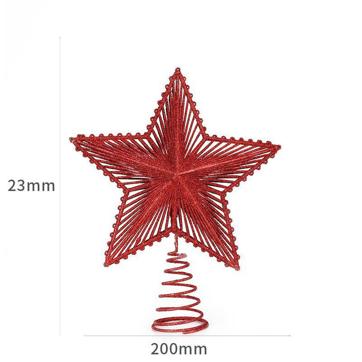 Christmas tree top star, plastic with glitter