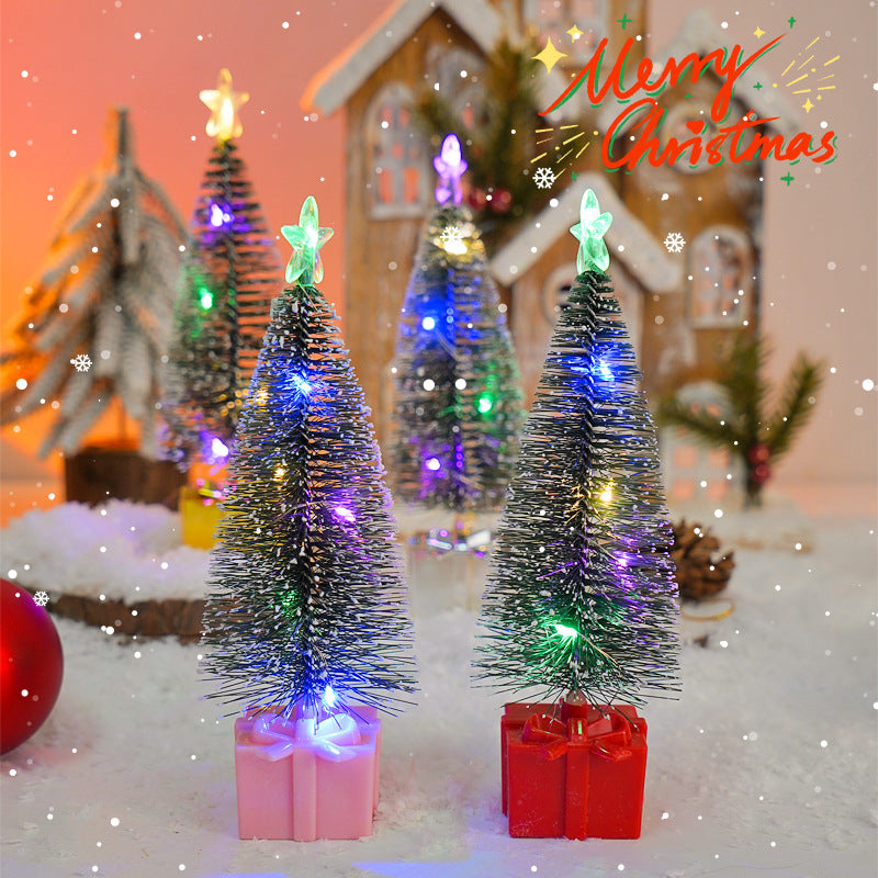 LED Christmas Tree Night Light with Gift Design