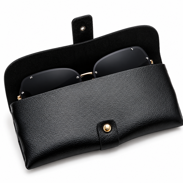 Soft Leatherette Sunglasses Roll-Up Pouch Bowlift