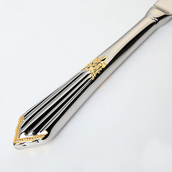 BowLift | 4-Piece Luxury Gold Inlay Cutlery Set