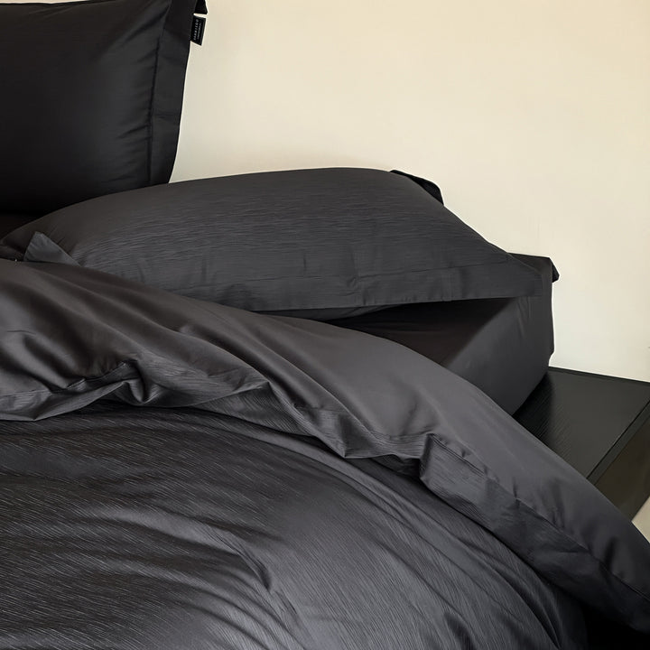 Cotton bedding set, 100, long staple, solid color, 4-piece
