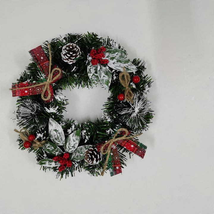 Christmas wreath made of PVC, handcrafted