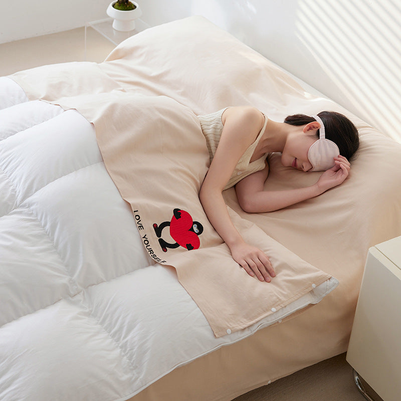 Cotton travel sleeping bag, 60s long staple fiber