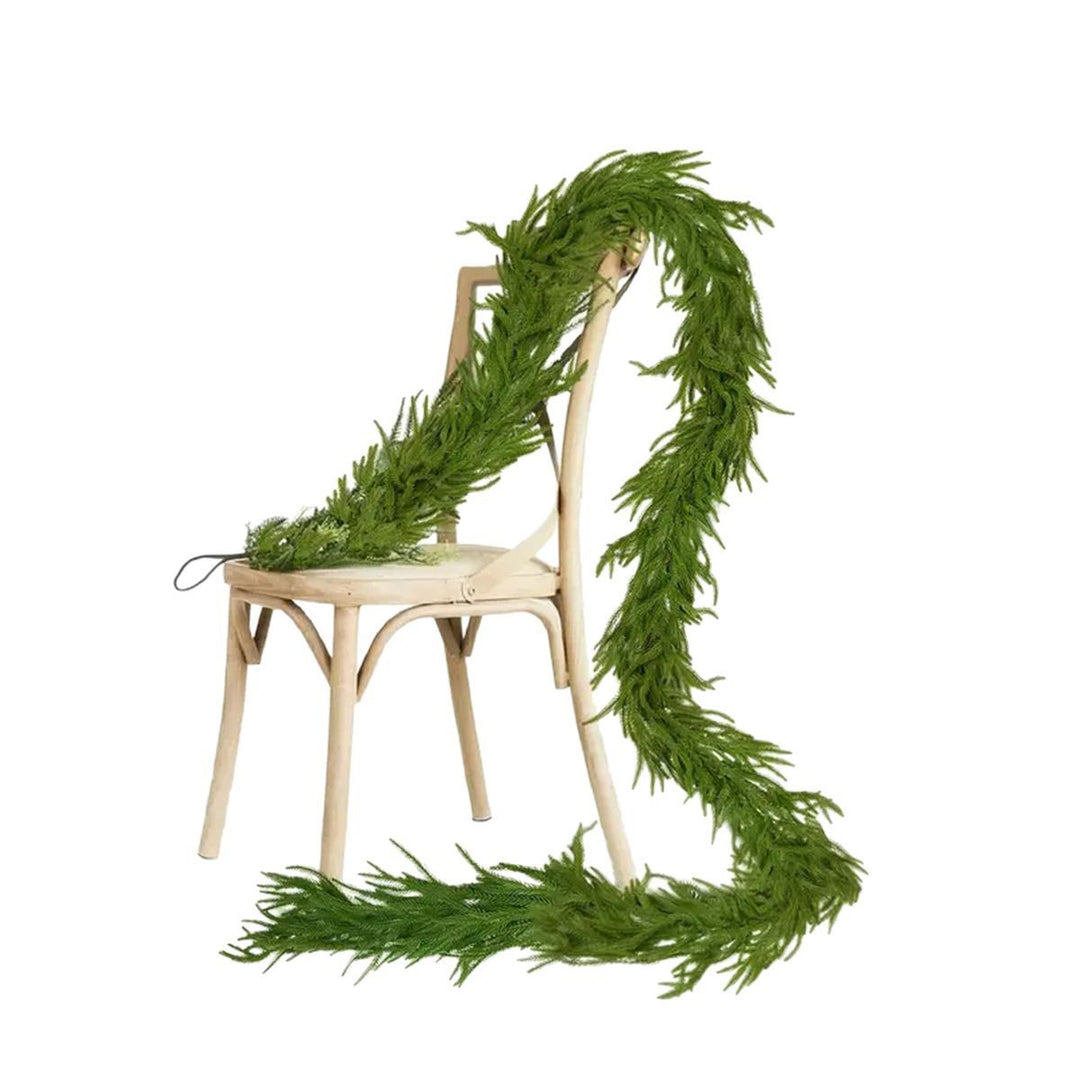 Artificial Norfolk fir wreath made of PE