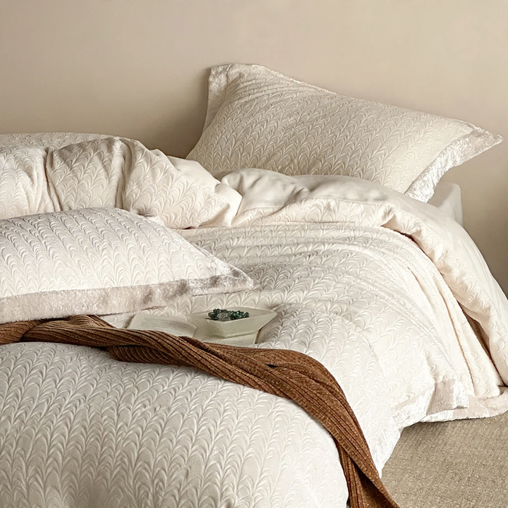 Milk fiber bedding set, 4-piece, premium weight