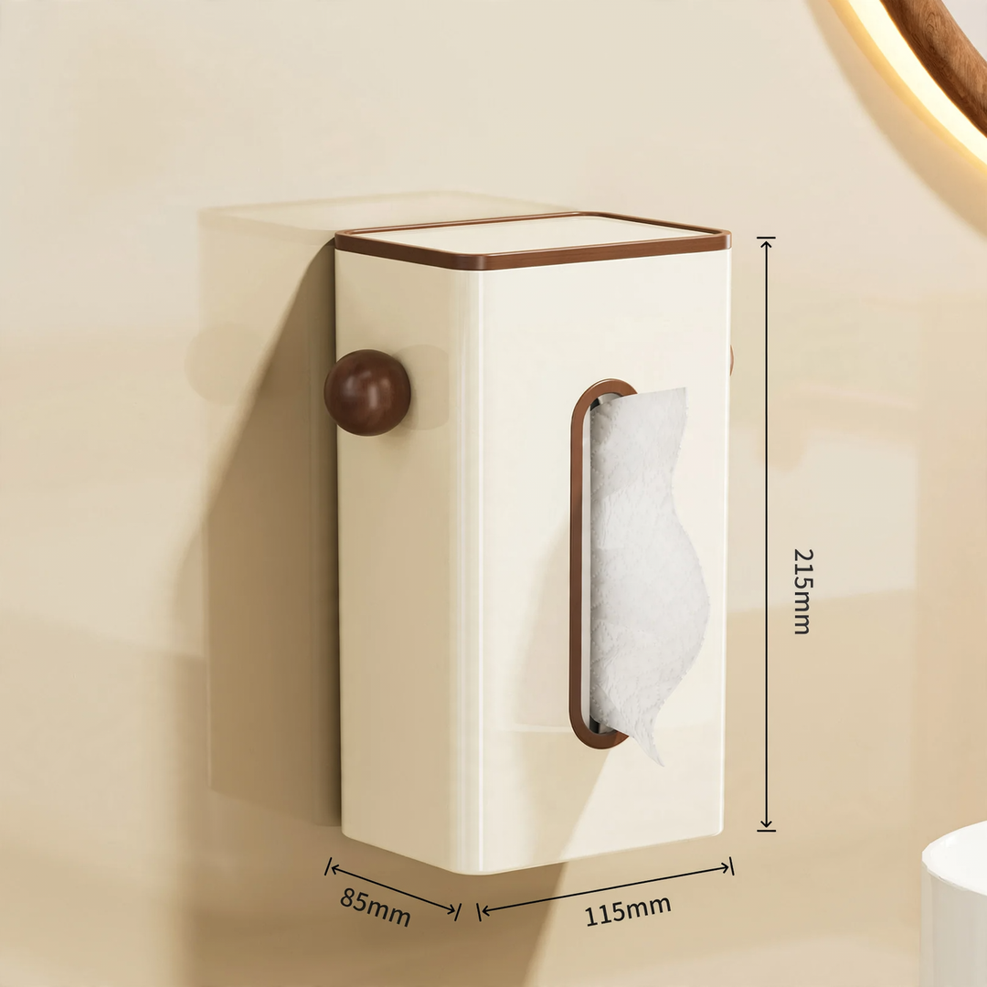 Wall-mounted tissue box, plastic