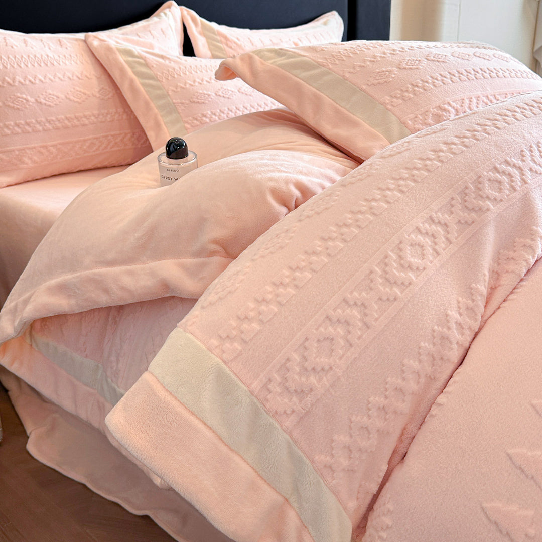 Milk fiber bedding set, 4-piece, winter