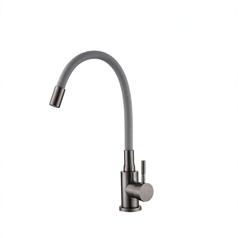 Kitchen faucet stainless steel 304, single lever mixer tap