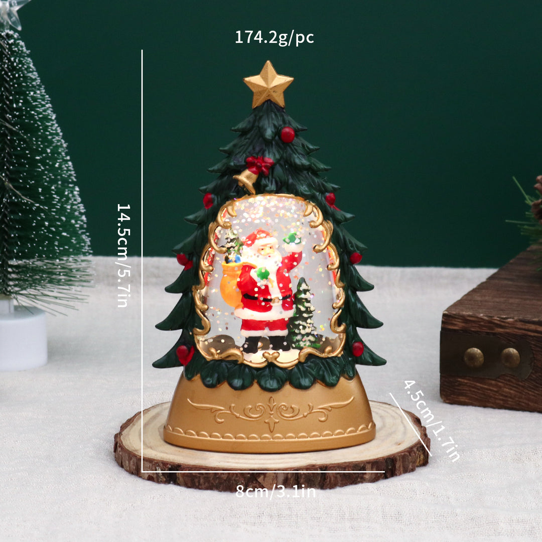 Decorative LED water lantern with Christmas motif