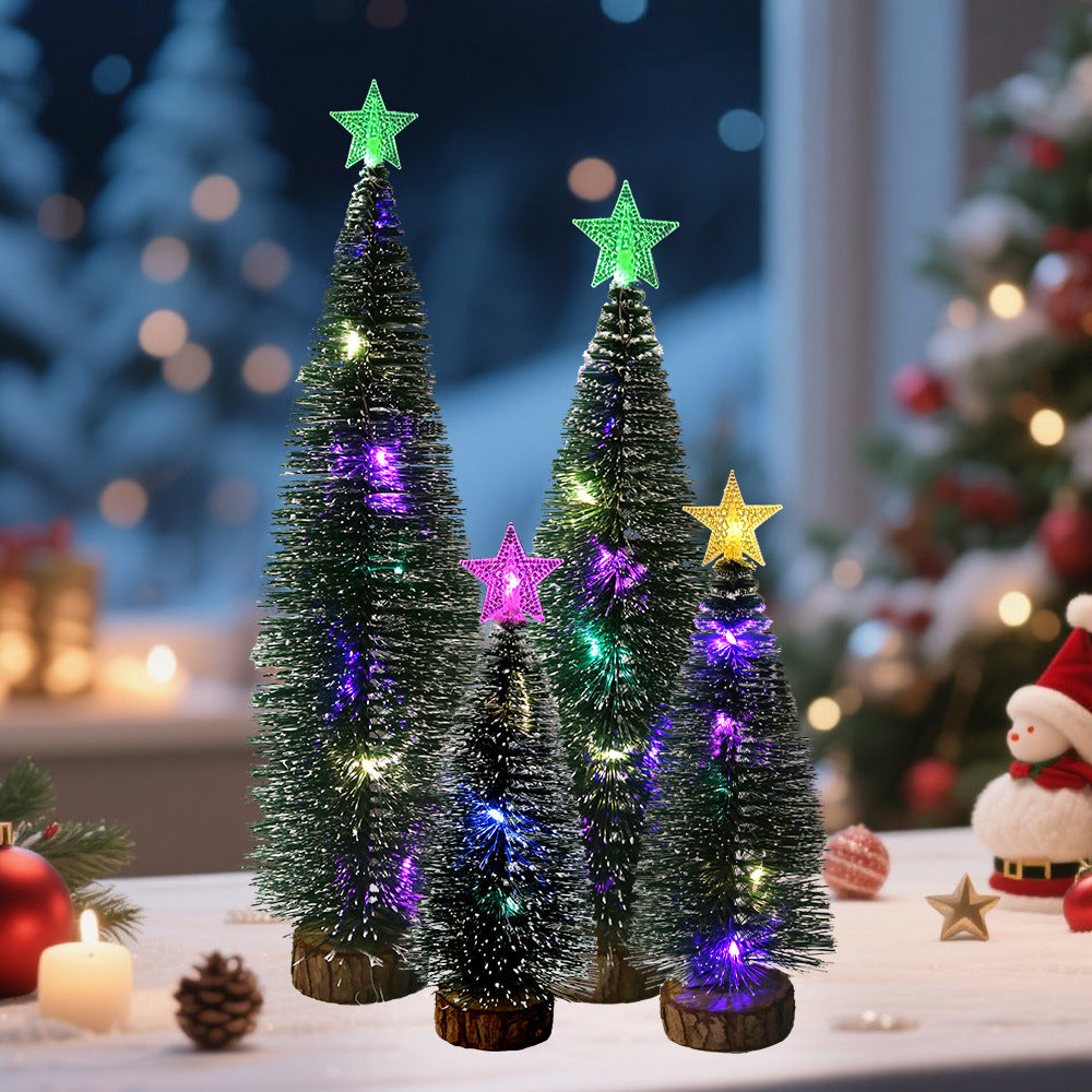 Miniature Christmas tree with LED star