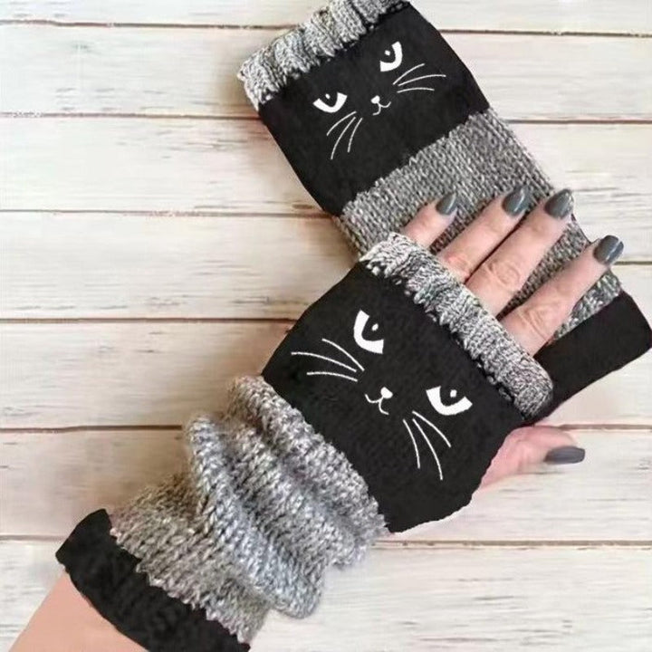 BowLift | Cat Knit Fingerless Gloves