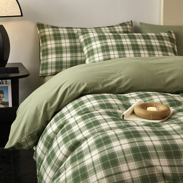 Warm cotton bedding set with brushed surface