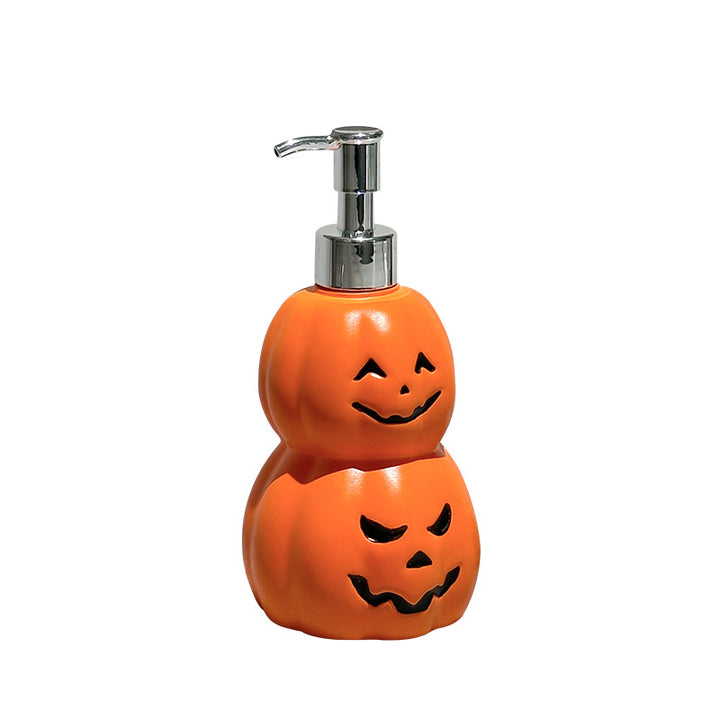 Pumpkin-shaped soap dispenser with pump